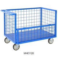 MHE1120 - Mesh Cage Trolleys - Fold Down Side & Open Top