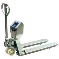 MHE2355 - Standard Size Stainless Steel Pallet Truck With Load Scale