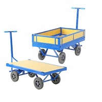 Timber Deck Wagon Platform Trolley