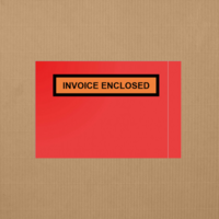 Invoice Enclosed Red Background 165mm x 115mm