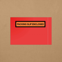 Packing Slip Enclosed Red Background 165mm x 115mm
