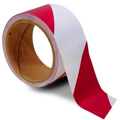 Hazard Marking Tape PVC Red/White 48mm x 33m