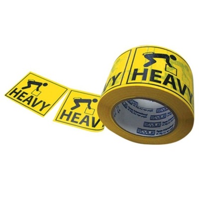 Printed Label Tape 'Heavy' Fluro Yellow.