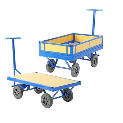 Timber Deck Wagon Platform Trolley
