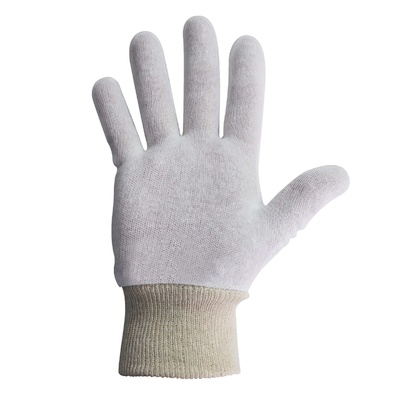 Cotton Liner Gloves M Knitted Cuff