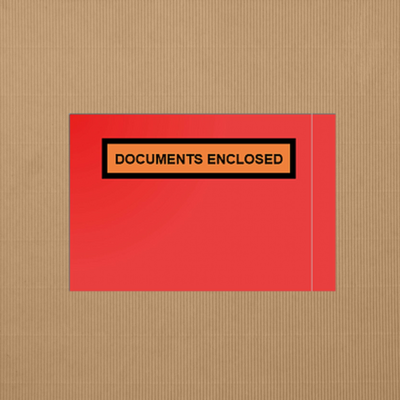 Document Enclosed Red Background 165mm x 115mm